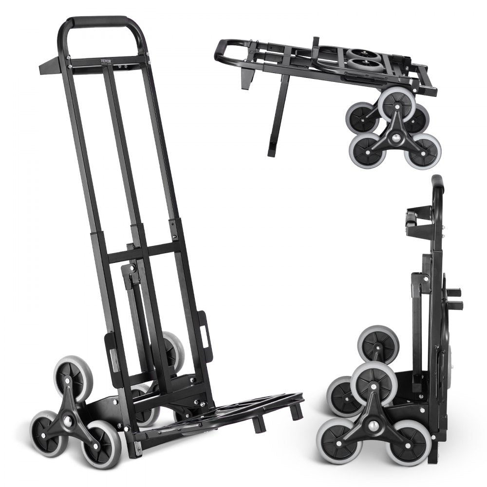 VEVOR Stair Climbing Cart Heavy Duty Folding Hand Truck Dolly 460 lbs 6 Wheels 