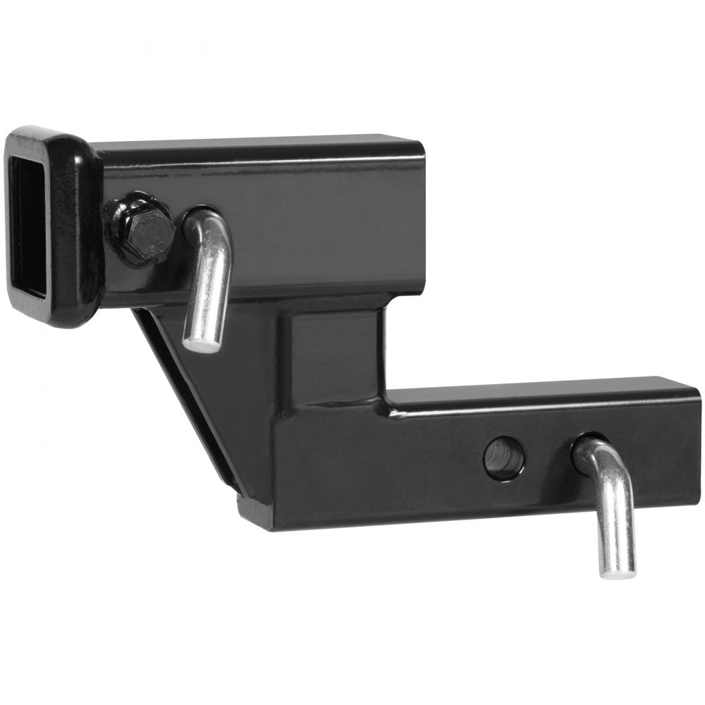 VEVOR Trailer Hitch Riser, for 2" Receiver with 4" Rise/Drop, Trailer Receiver Hitch Extender Extension Adapter, 5-1/4" and 6-3/4" Extension Length, 4000 lbs Towing Capacity, Hitch Pin Included, Black 