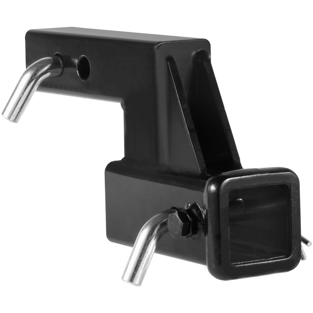 VEVOR Trailer Hitch Riser, for 2" Receiver with 4" Rise/Drop, Trailer Receiver Hitch Extender Extension Adapter, 5-1/4" and 6-3/4" Extension Length, 4000 lbs Towing Capacity, Hitch Pin Included, Black 