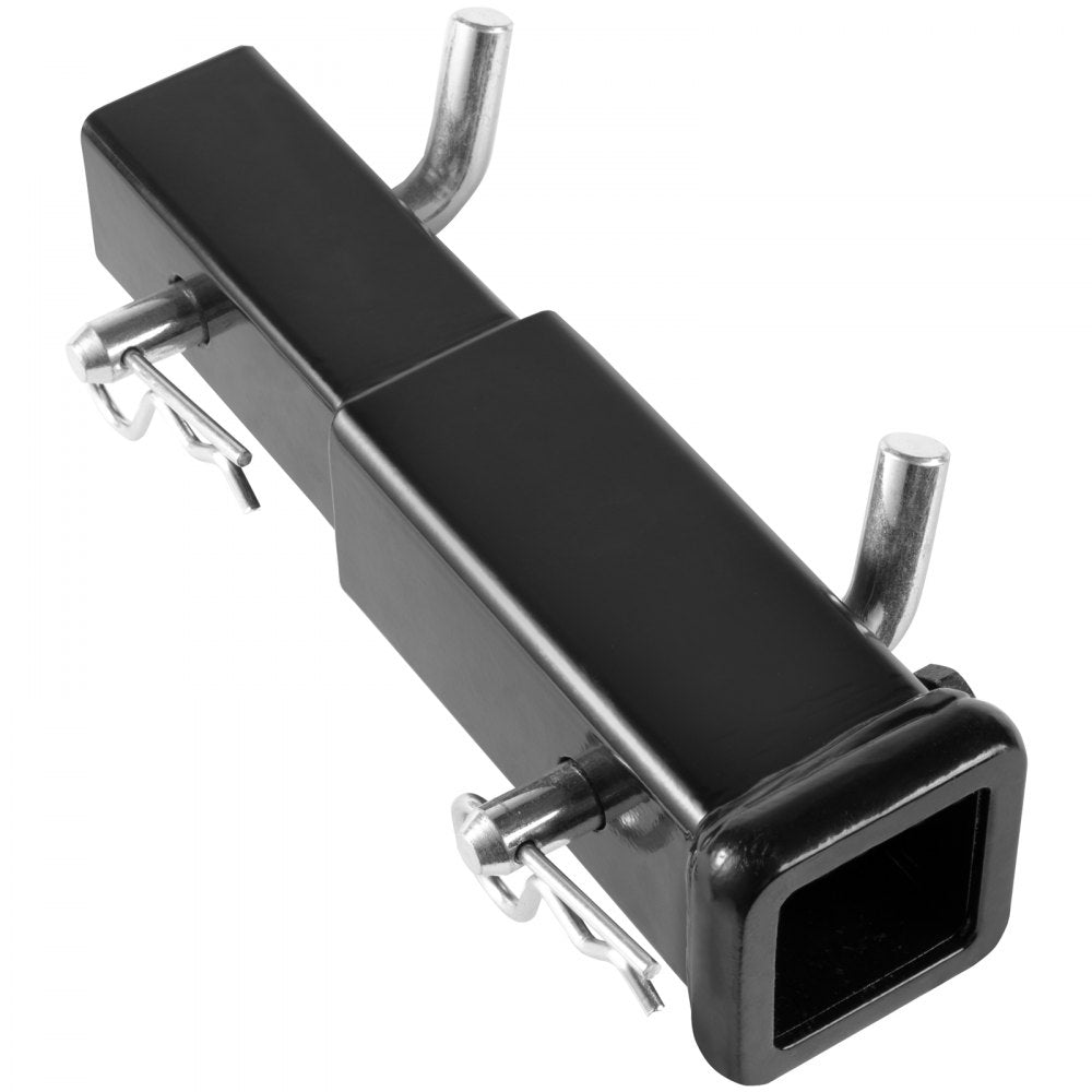 VEVOR Trailer Hitch Extender, Fits for 2" Receiver Hitch Adapter, Trailer Hitch Extension Tube Extender, 7" Extension Length, 4000 lbs Towing Capacity, Hitch Pins, Clips, Bolt and Nut Included, Black 