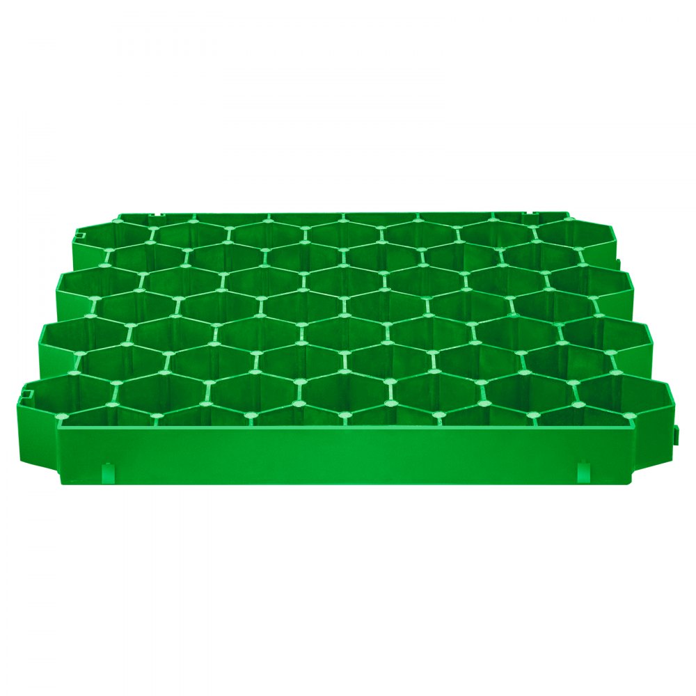 VEVOR Permeable Pavers 1.9" Depth Gravel Driveway Grid Flat-interlocked Grass Pavers HDPE Green Plastic Shed Base for Landscaping and Soil Reinforcement in Parking Lots/Fire Lanes (Pack of 4-11 Sf) 