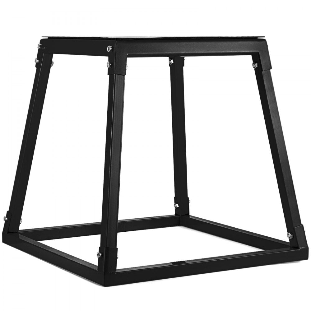 Set of 3 Fitness Black Plyometric Platform Boxes- 12'', 18'', 24'' 