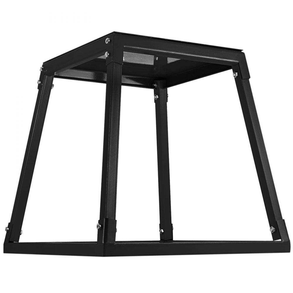 Set of 3 Fitness Black Plyometric Platform Boxes- 12'', 18'', 24'' 