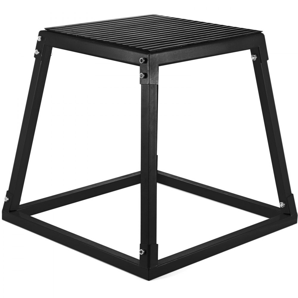 Set of 3 Fitness Black Plyometric Platform Boxes- 12'', 18'', 24'' 