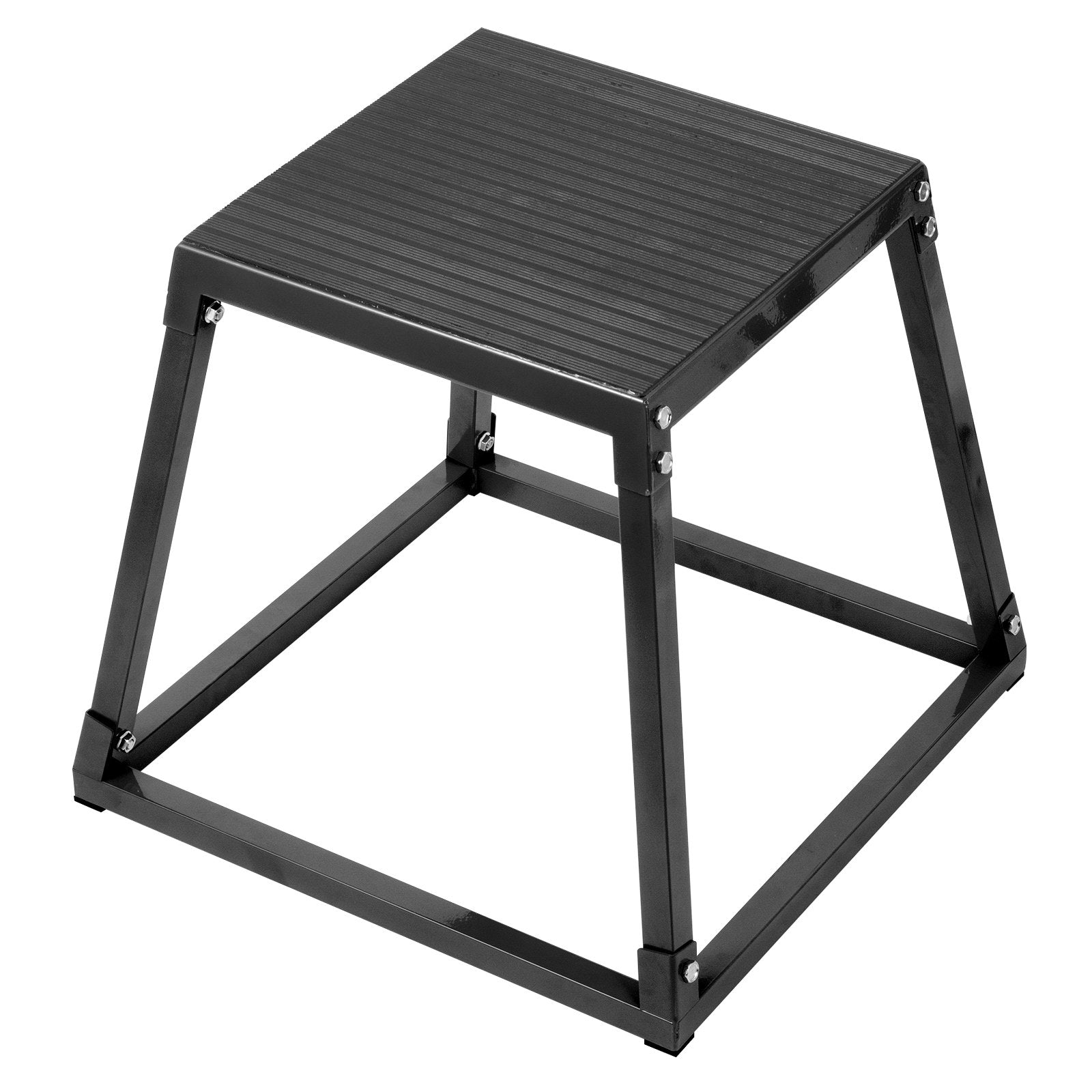 VEVOR Plyometric Platforms 4 PCS Set (12", 18", 24", 30"), Plyometric Jump Box Plyometric Training Jump Squat Box Fitness Box Set for Jump Exercise Fit Training Black 