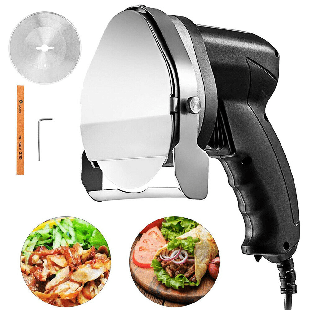 VEVOR 110V Electric Kebab Knife 80W Handheld Wireless Electric Kebab Meat Slicer with 2 Blades Professional Electric Kebab Knife for Lamb, Pork, and Chicken (Wireless Kebab Slicer) 