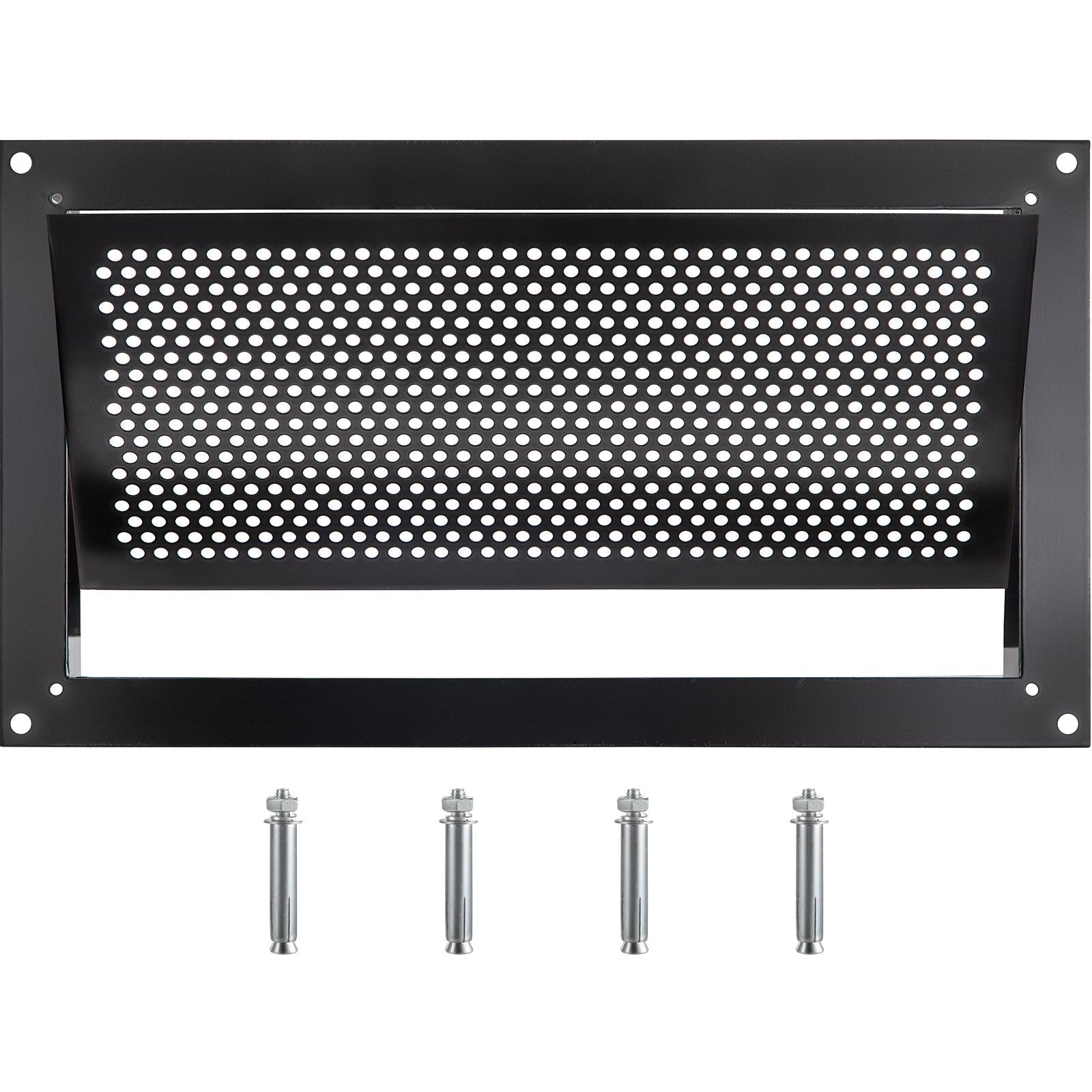 VEVOR Flood Vent, 8" x 16" x 2" Depth Foundation Flood Vent, to Reduce Foundation Damage and Flood Risk, Black, Wall Mounted, for Crawl Spaces,Garages & Full Height Enclosures 