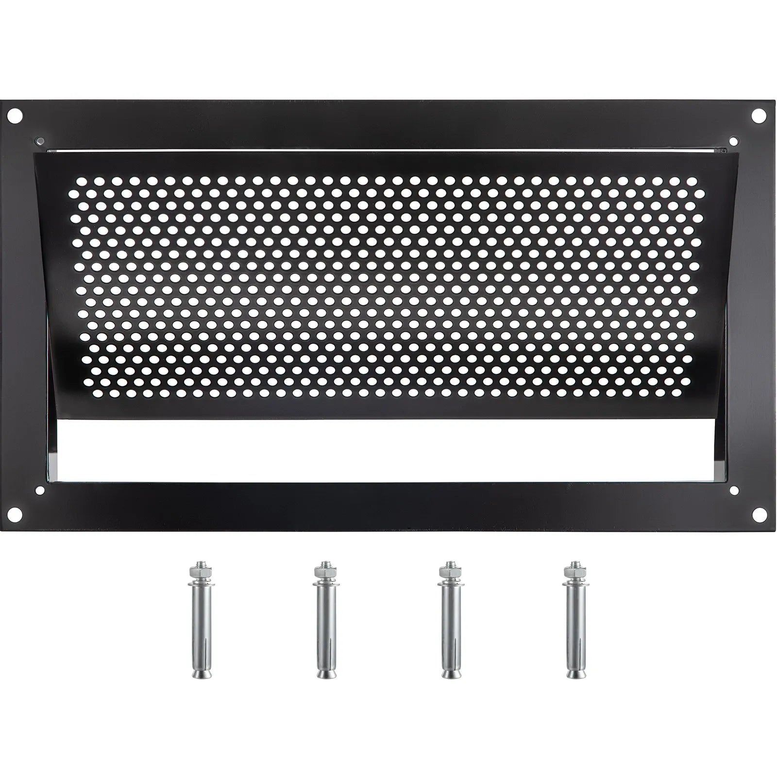 VEVOR Flood Vent, 8" x 16" x 2" Depth Foundation Flood Vent, to Reduce Foundation Damage and Flood Risk, Black, Wall Mounted, for Crawl Spaces,Garages & Full Height Enclosures