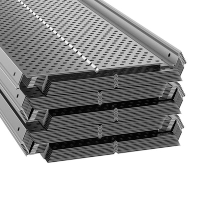 VEVOR Gutter Guard, 6 inch Width, Aluminum Leaf Filter DIY Gutter Cover, 52 PCS 208 ft Total Length, 0.157'' Hole Diameter & 0.02'' Thick Raptor Gutter Guards Fits Any Roof or Gutter Type 