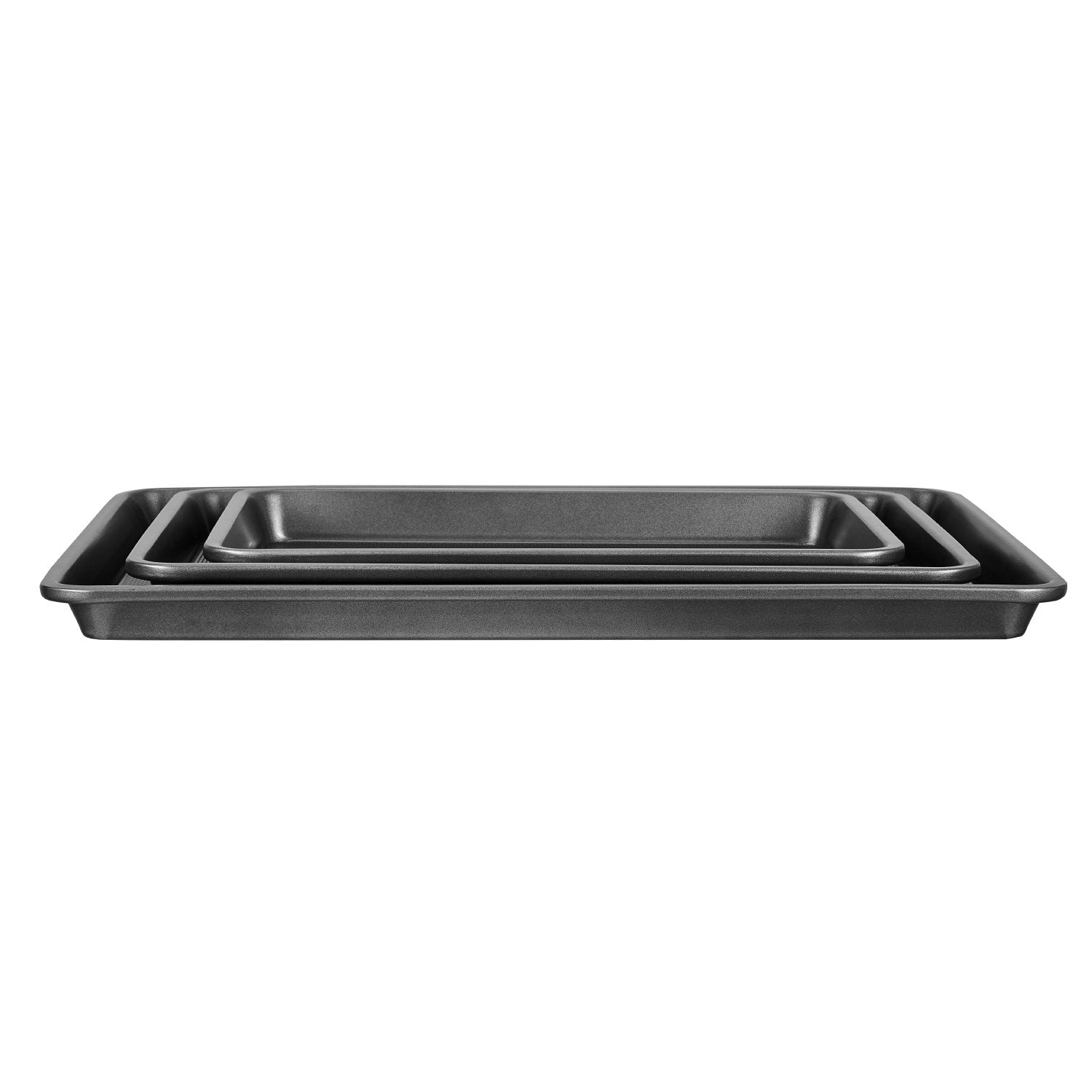 VEVOR Baking Pan Set 3-Piece Nonstick Carbon Steel Set with Silicone Handles 