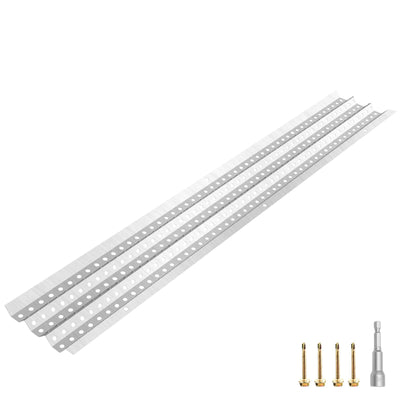 VEVOR Gutter Guards, 5" x 3' Each Gutter Covers System, 69 Packs 207 FT Leaf Gutter Guards, Mill Finish Aluminum Guards for Gutter, DIY Length Cut Gutter Covers for Roofs of Wood, Mental, Shingle 