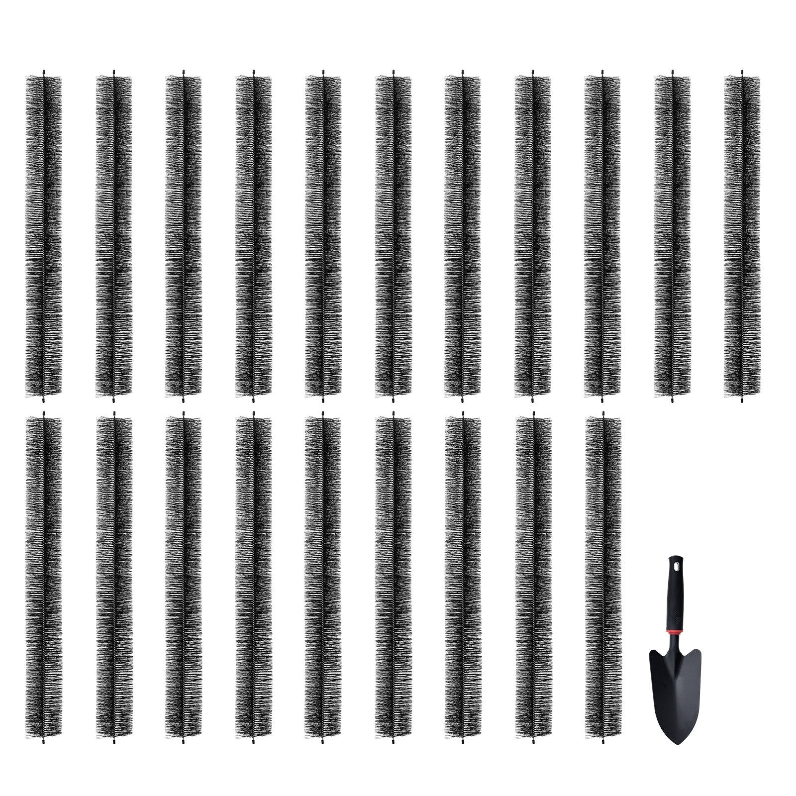 VEVOR Gutter Brush, 60 Feet Total Length 4.33 inch Diameter Gutter Cleaning Tools, Ground-Level Gutter Brush Leaf Guard for 5 Inch Gutters, Easily Clear roof Leaves and Debris, 20 Pack 
