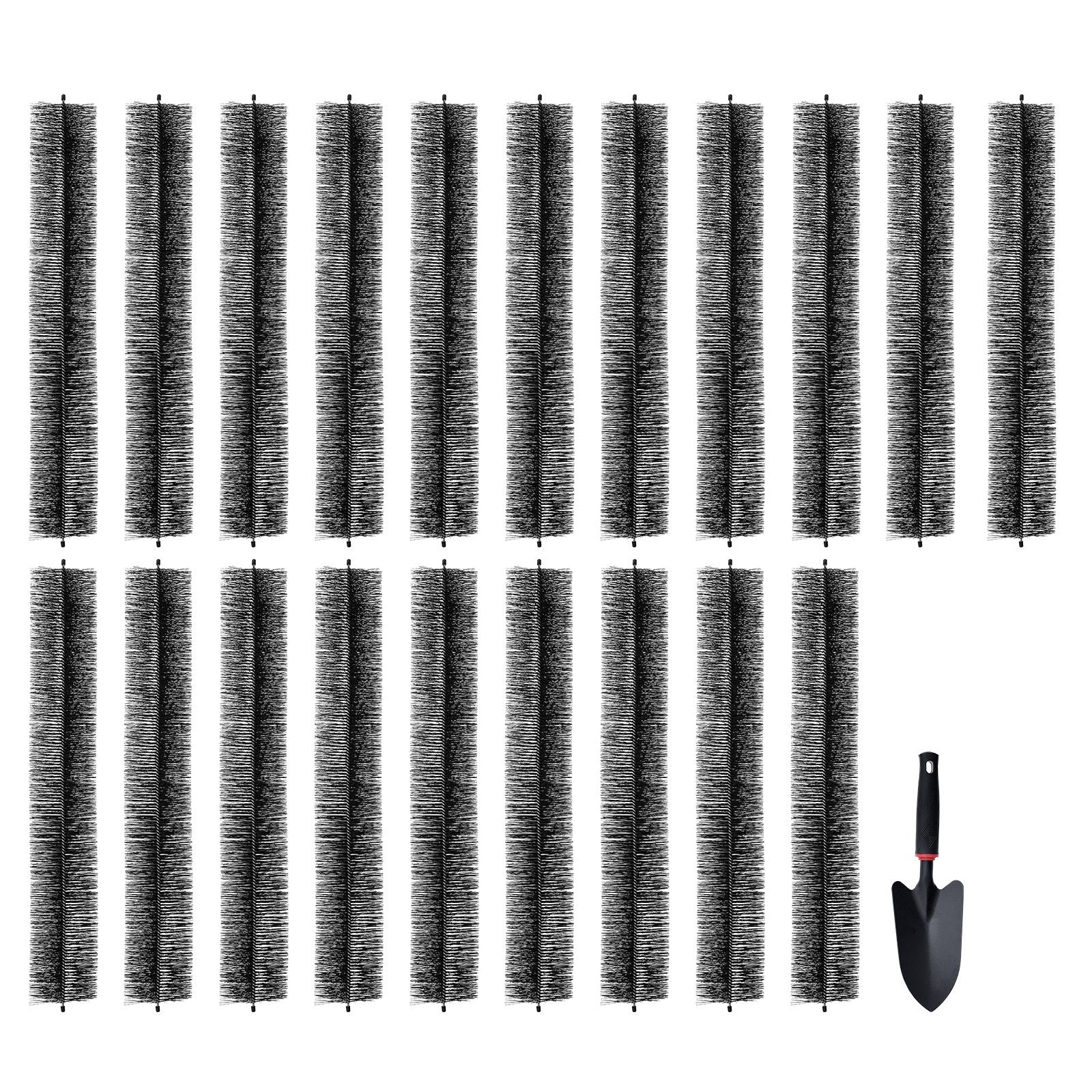 VEVOR Gutter Brush, 60 Feet Total Length 5.25 inch Diameter Gutter Cleaning Tools, Ground-Level Gutter Brush Leaf Guard for 5 Inch Gutters, Easily Clear roof Leaves and Debris, 20 Pack 