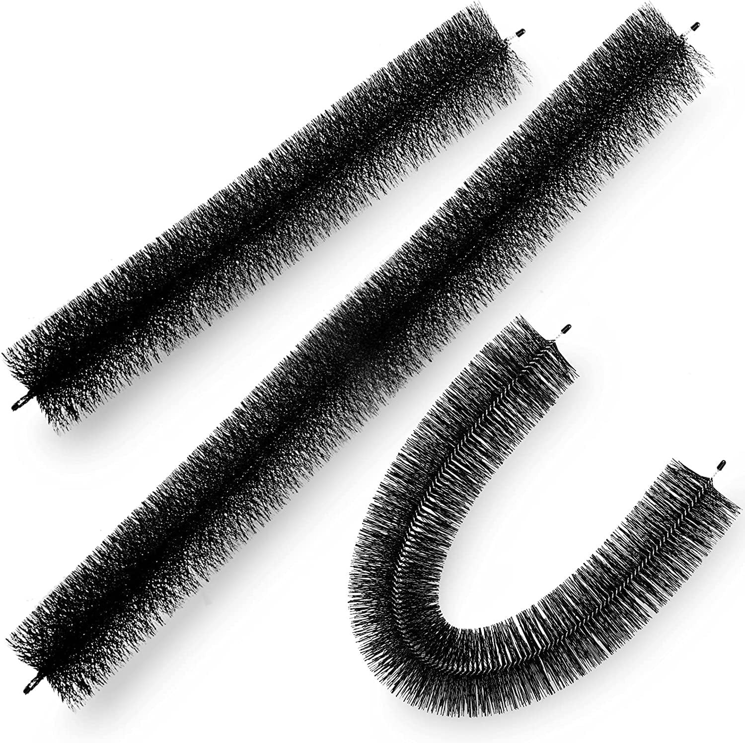 VEVOR Gutter Guard Brush With 30 FT Length Bristle, 4.33"(Dia) Gutter Brush Leaf Guard Fit for 5 Inches Gutter, Galvanized Steel Wire Gutter Brush, No Tools, DIY Gutter Leaf Guard for Keep out Debris 