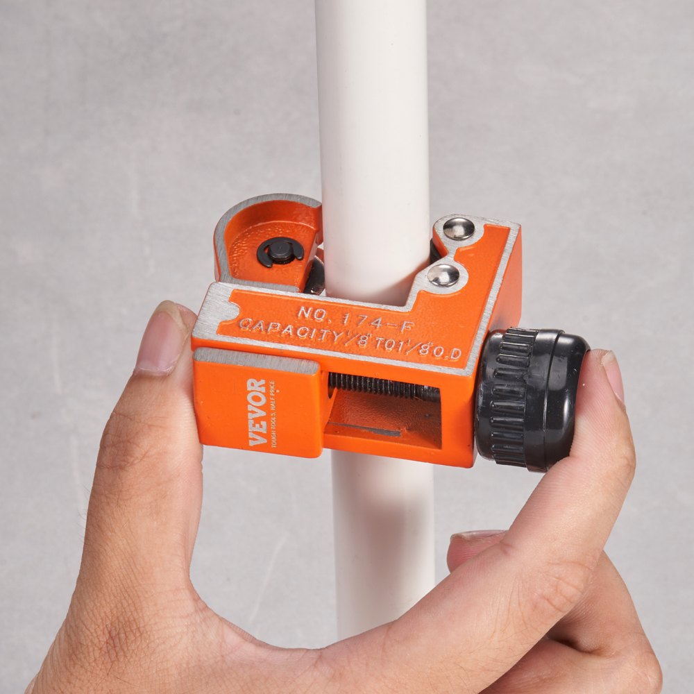 VEVOR Mini Tubing Cutter, 1/8" - 1-1/8" O.D. Mini Copper Pipe Cutter, Heavy Duty Compact Tube Cutter Tool with High-Speed SKD Blade for Copper, Aluminum, Galvanized, Plastic Pipes 