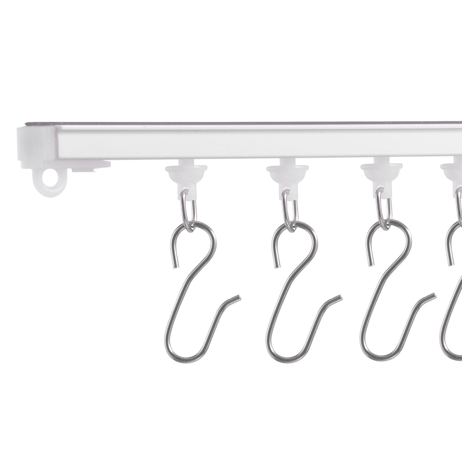 VEVOR Ceiling Curtain Track Set 9.9 FT/3 Meter Self Adhesive Room Divider White 