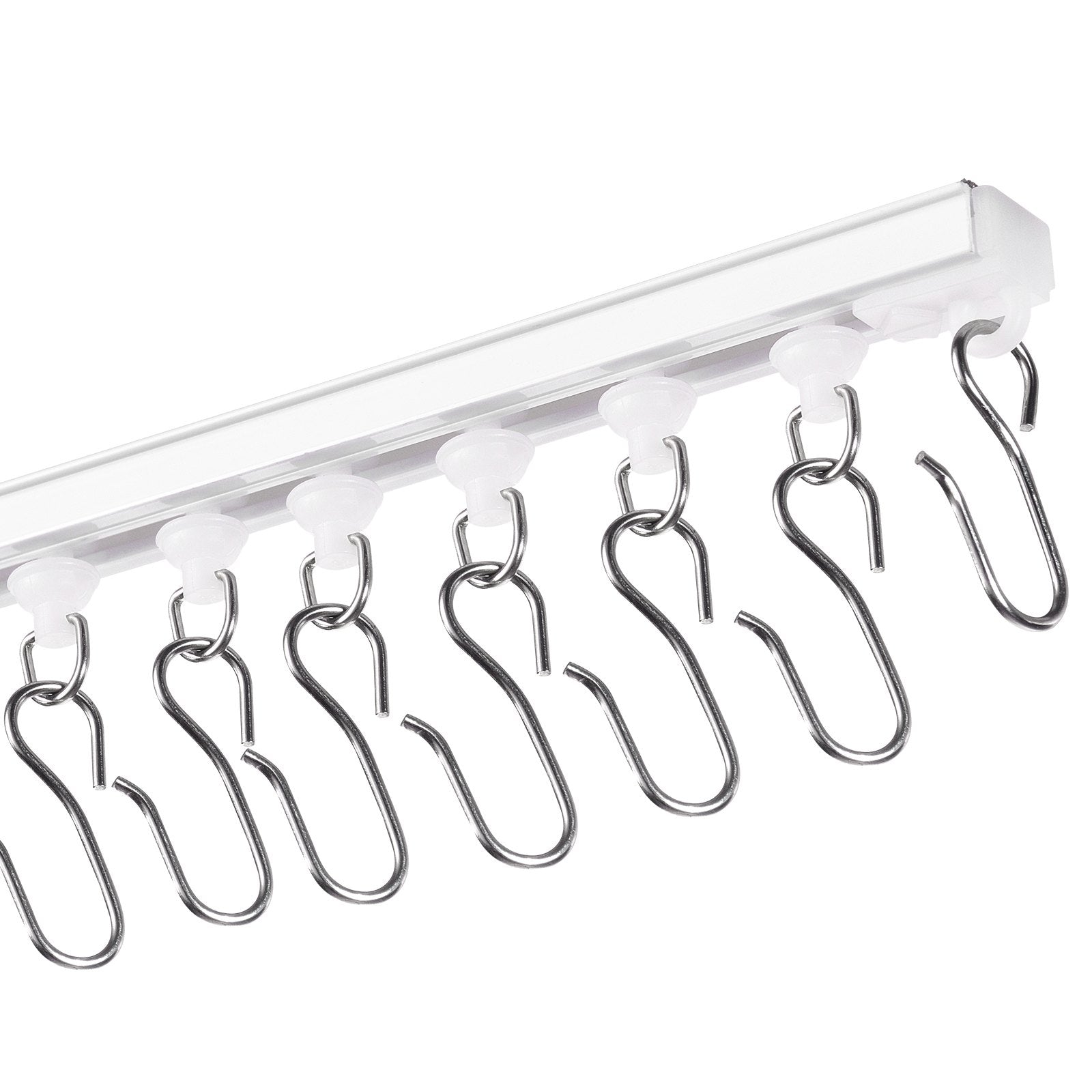 VEVOR Ceiling Curtain Track Set 9.9 FT/3 Meter Self Adhesive Room Divider White 