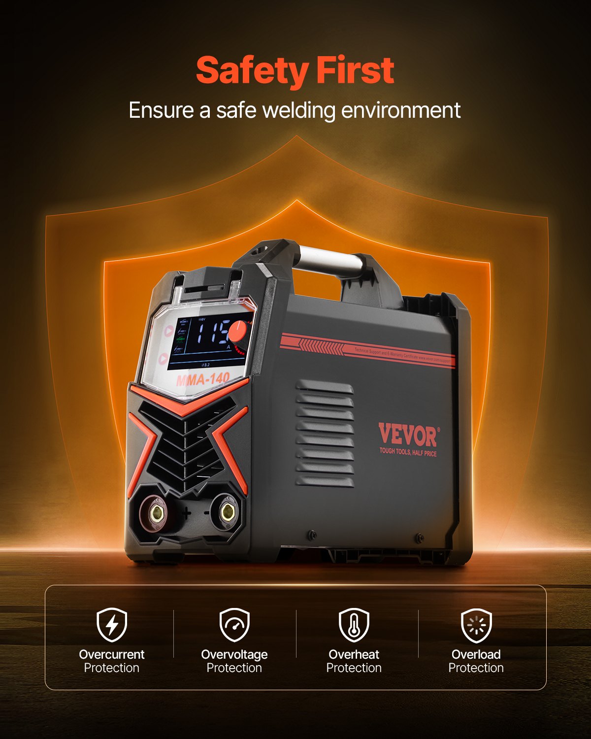 VEVOR TIG Welder 4-In-1 Welding Machine Pulse MMA Lift STICK IGBT Inverter LED 