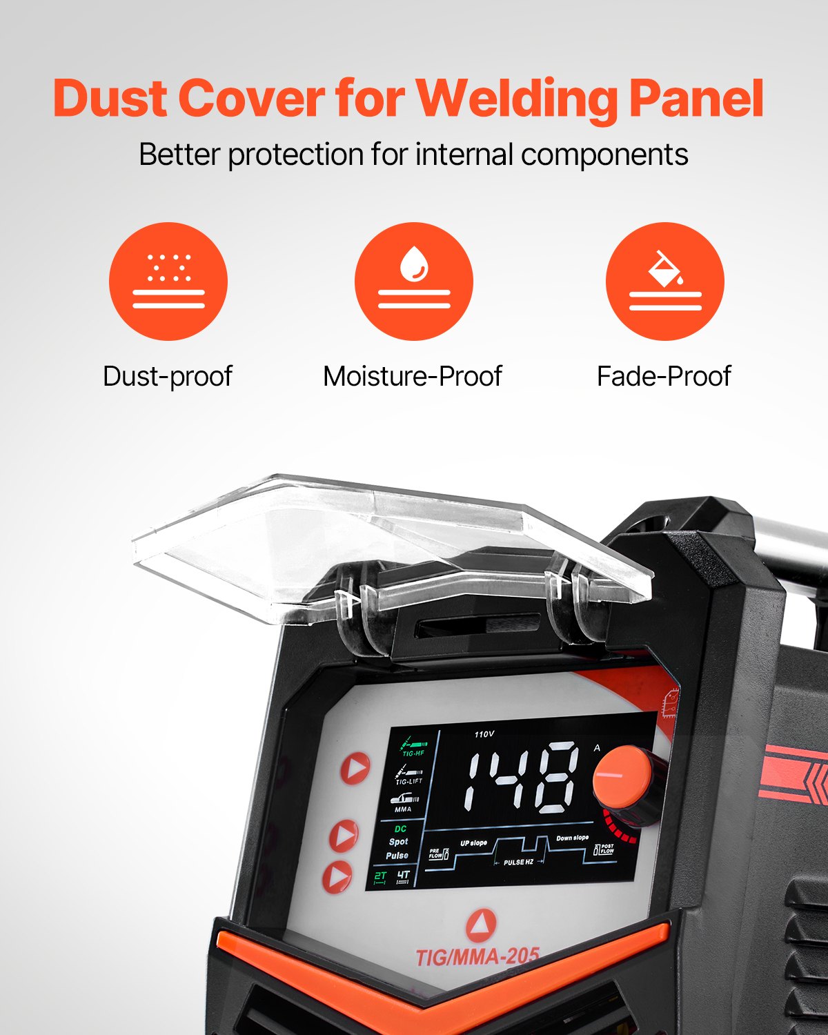 VEVOR TIG Welder 3-In-1 Welding Machine Pulse MMA Stick IGBT Inverter LED 