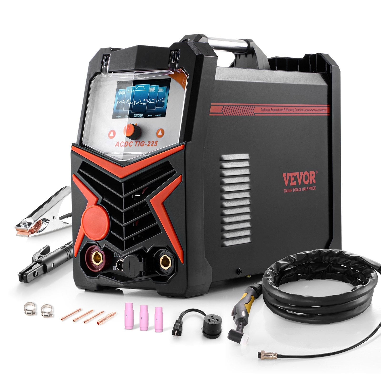 VEVOR TIG Welder 6-In-1 AC/DC Welding Machine Pulse Spot MMA Stick IGBT Inverter 
