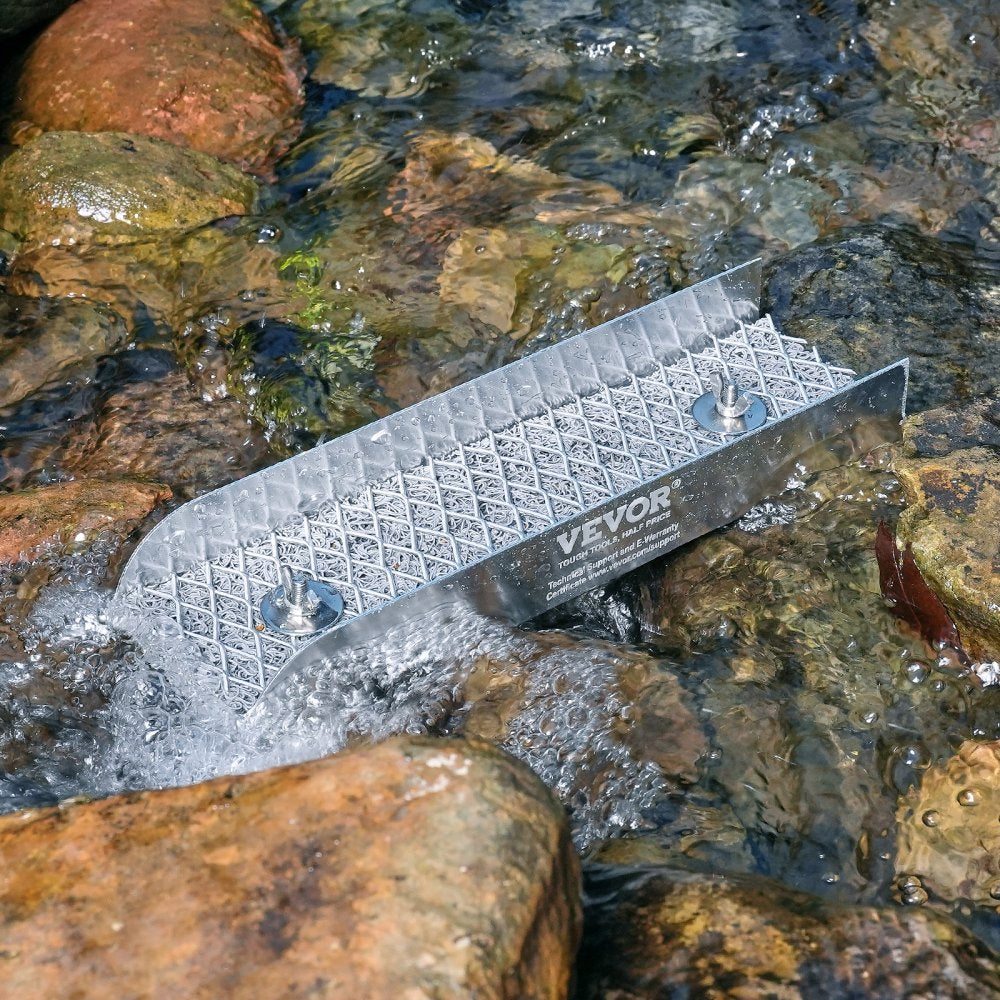 VEVOR Gold Panning Kit With Mini Sluice Box, 12" Aluminum Gold Mining Equipment, 16 PCS Gold Prospecting Kit with Gold Pan, Classifier Screen, Separating Magnet, Drawstring Backpack and Accessories 