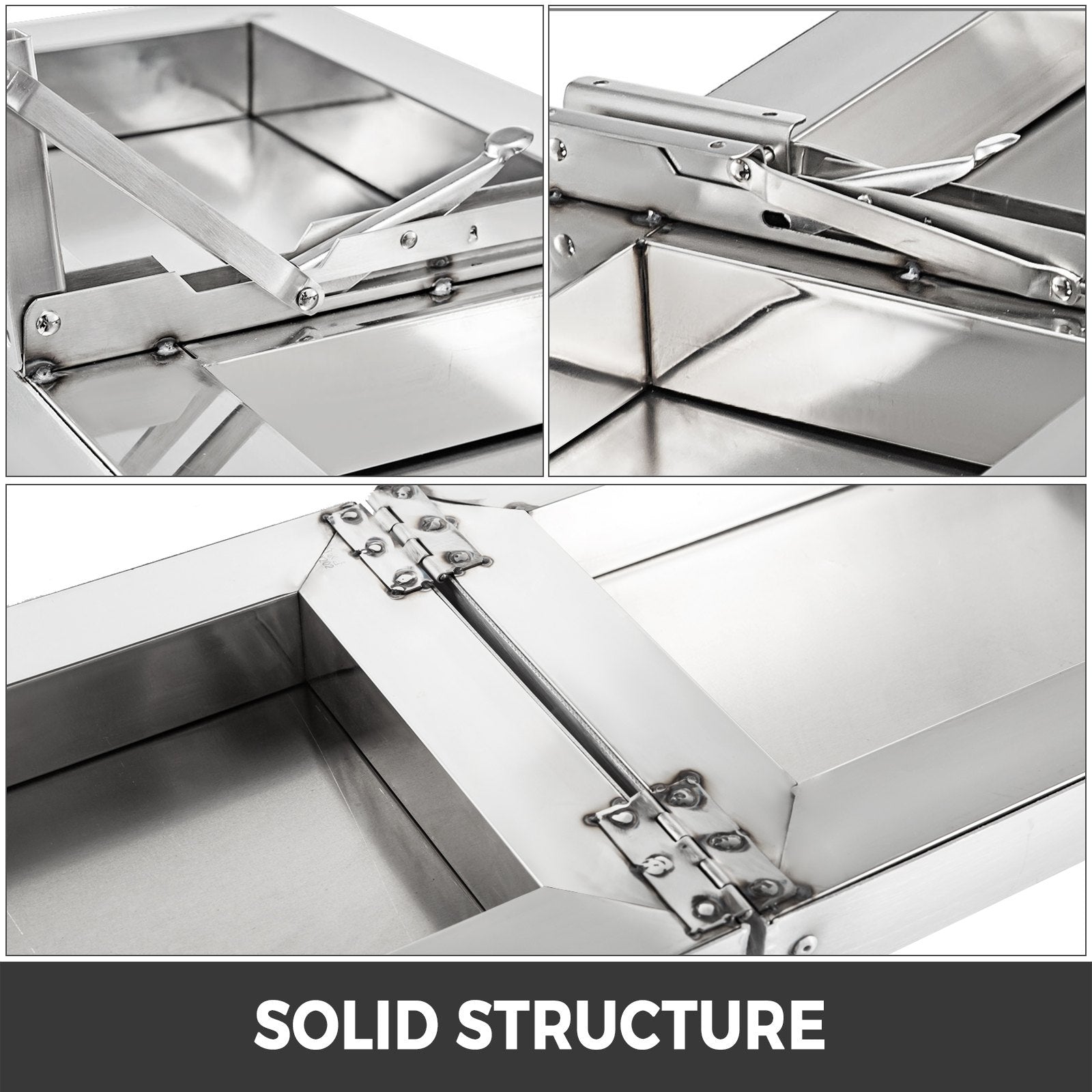 VEVOR Concession Shelf 96L x 12W Inch Stainless Steel Drop Down Folding Serving Food Shelf Stand Serving for Concession Trailer Serving Window 