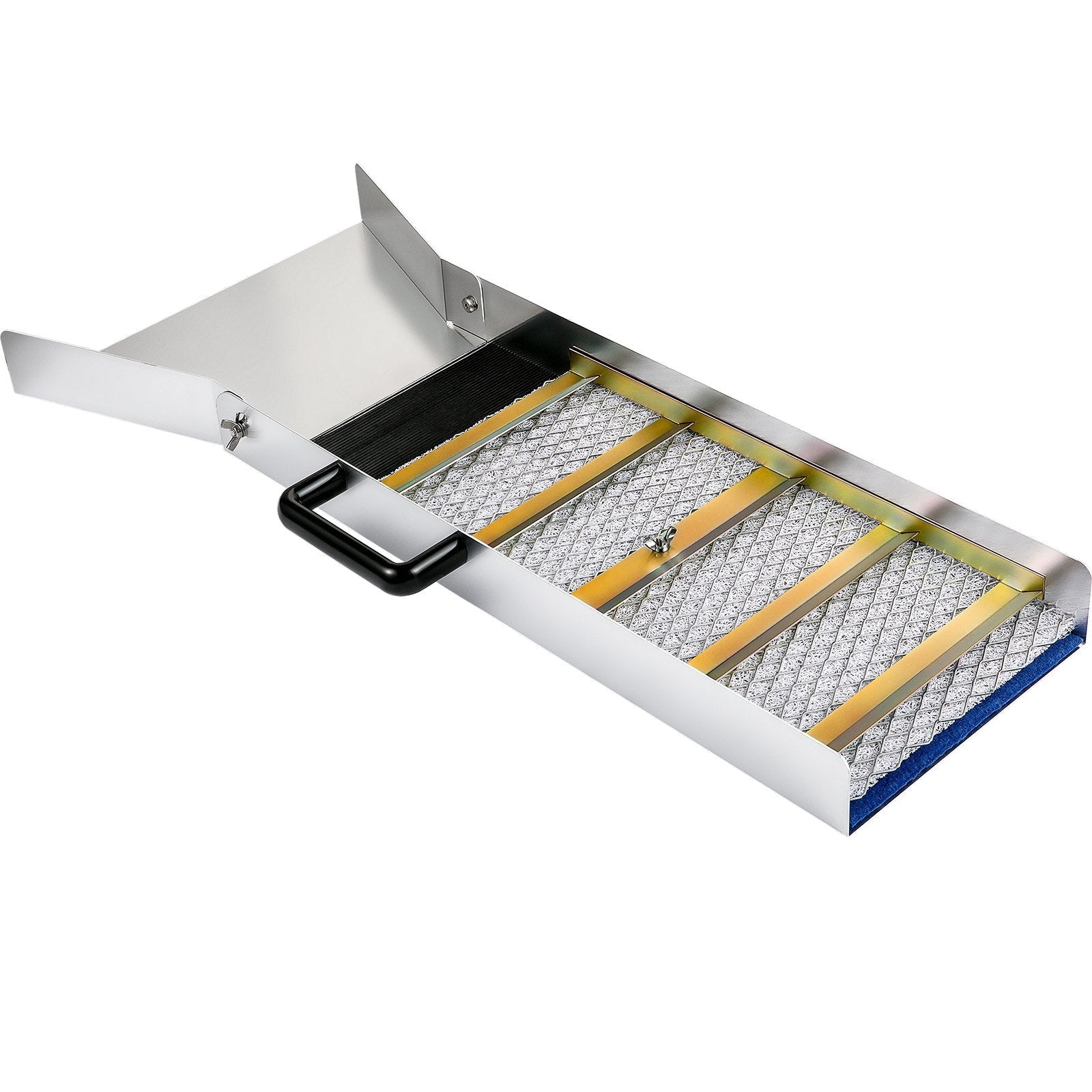 VEVOR Aluminum Alloy Sluice Box, Compact 30\" Long Sluice Boxes for Gold, Lightweight Gold Sluice Equipment, Portable Sluice Boxes w/Miner\'s Moss, River, Creek, Gold Panning, Prospecting, Dredging 