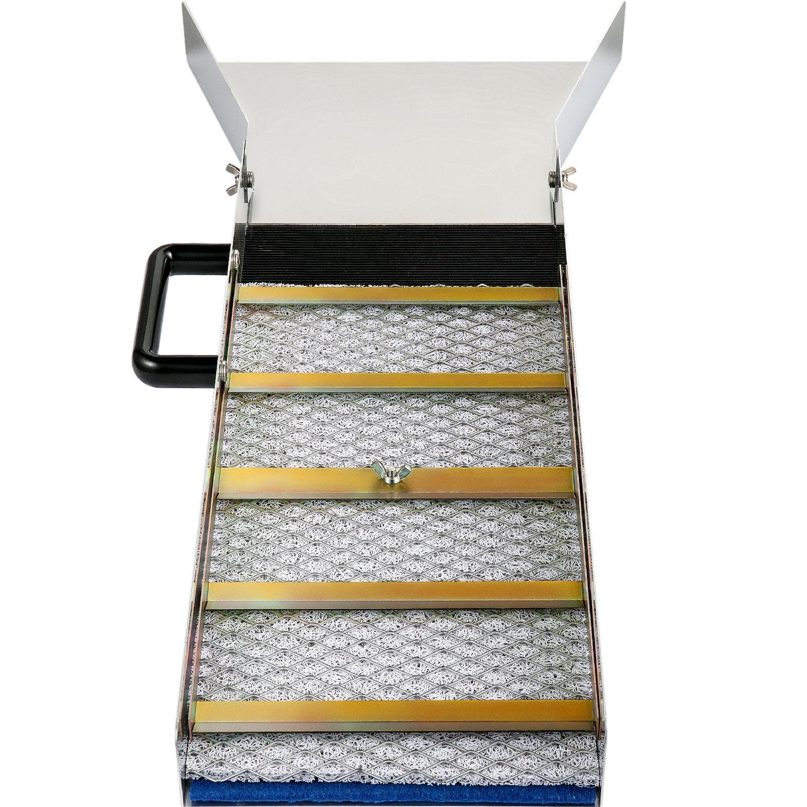 VEVOR Aluminum Alloy Sluice Box, Compact 30\" Long Sluice Boxes for Gold, Lightweight Gold Sluice Equipment, Portable Sluice Boxes w/Miner\'s Moss, River, Creek, Gold Panning, Prospecting, Dredging 