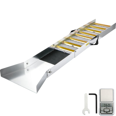 VEVOR Folding Aluminum Alloy Sluice Box, Compact 50" Sluice Boxes for Gold, Lightweight Gold Sluice Equipment, Portable Sluice Boxes w/ Miner's Moss, River, Creek, Gold Panning, Prospecting, Dredging 