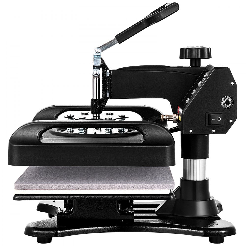 VEVOR Pro Heat Press Machine, 12 x 15 Inches, Fast Heating, 5 in 1 Combo 360 Swing Away Digital Sublimation T-Shirt Vinyl Transfer Printer with Anti-Scald Surface, Hat, Mug, Plate, ETL Listed, Black 