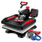 VEVOR Heat Press 15x15, Upgraded Heat Press Machine 5 in 1, Anti-Scald, Fast-Heating, Swing Away Digital Control Multifunction Heat Press for Sublimation Combo for T-Shirt Hat Cap Mug Plate, Red