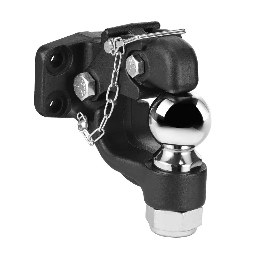 VEVOR Pintle Hitch 2-5/16" Mount Hitch Ball for 2.5"-3" Lunette Ring 20000 lbs