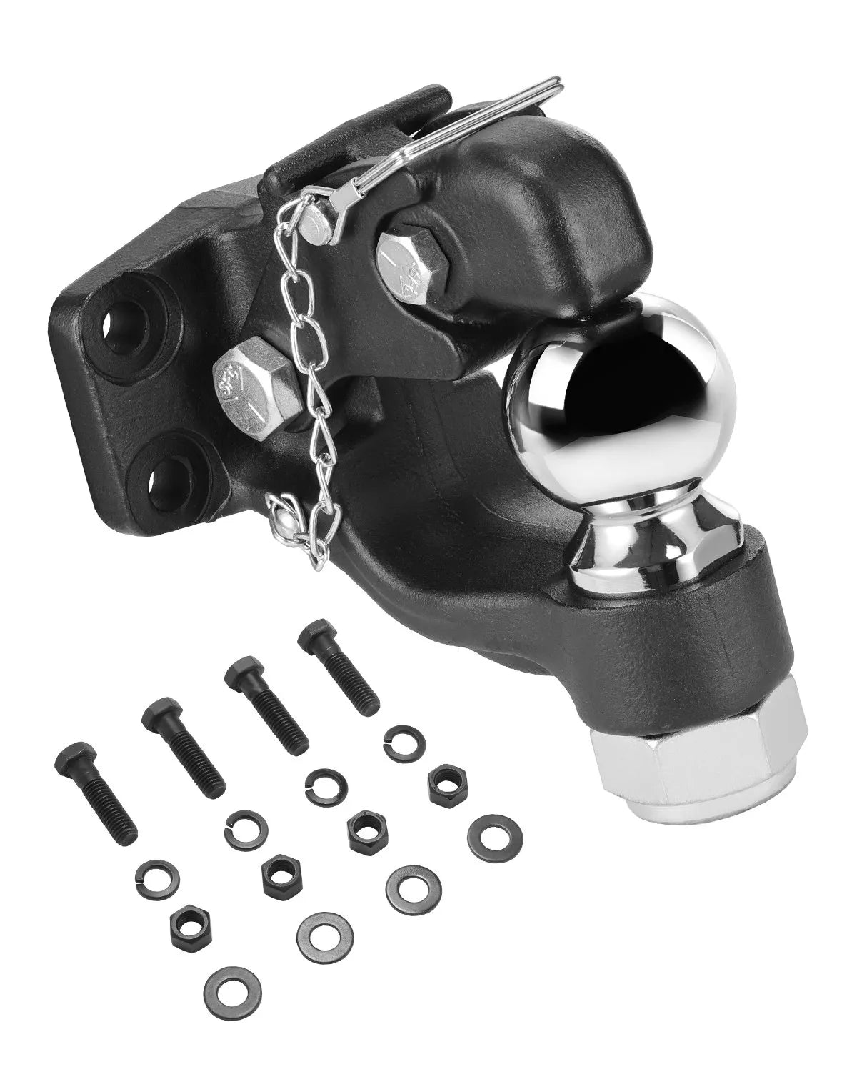VEVOR Pintle Hitch 2-5/16" Mount Hitch Ball for 2.5"-3" Lunette Ring 30000 lbs