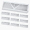 VEVOR Floor Registers 15-Inch 10-Pack Floor Vents for HVAC Baseboard Vents White