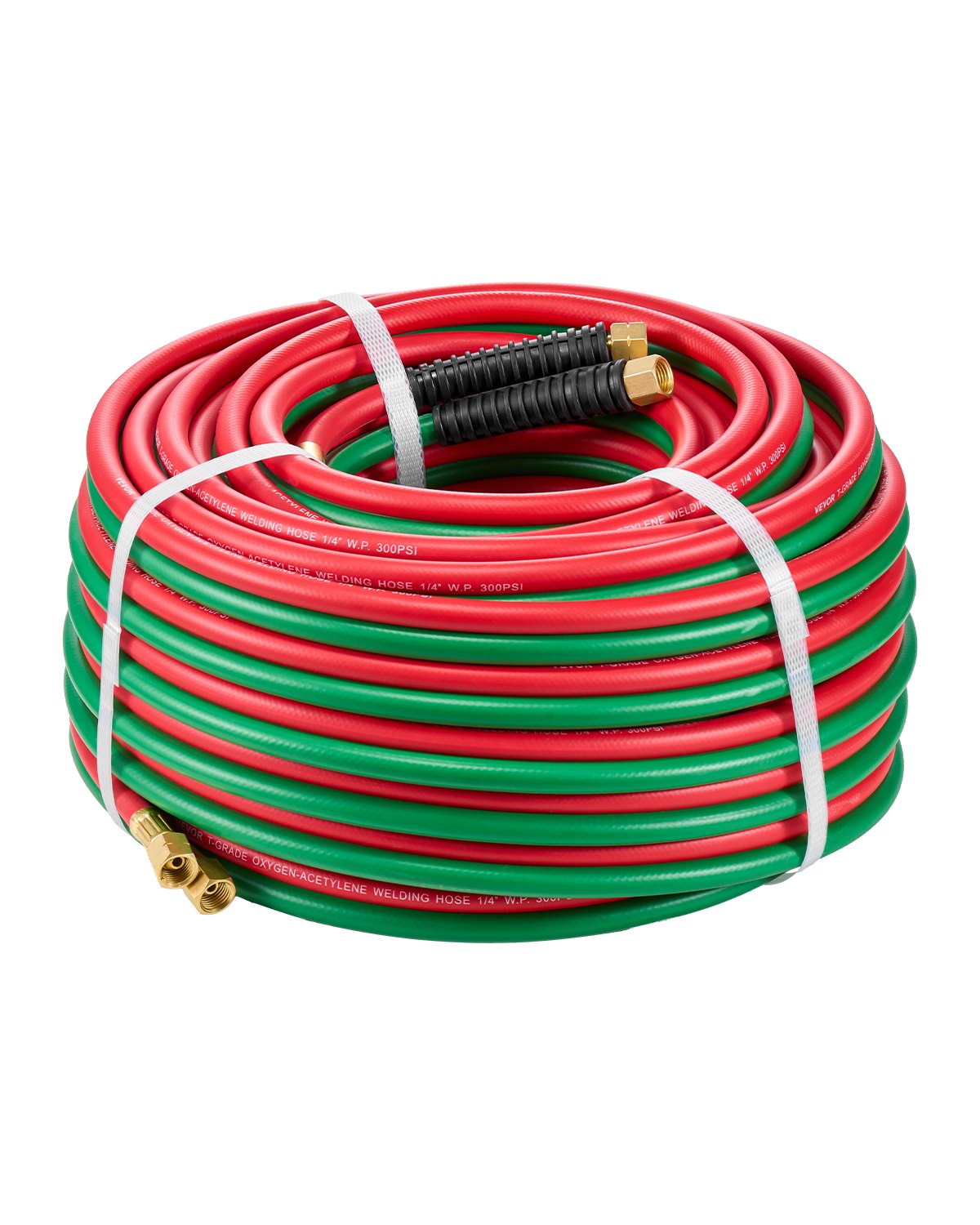 VEVOR Oxygen Acetylene Hose 1/4-Inch x 100FT Oxy Acetylene Hose 300PSI T Grade 