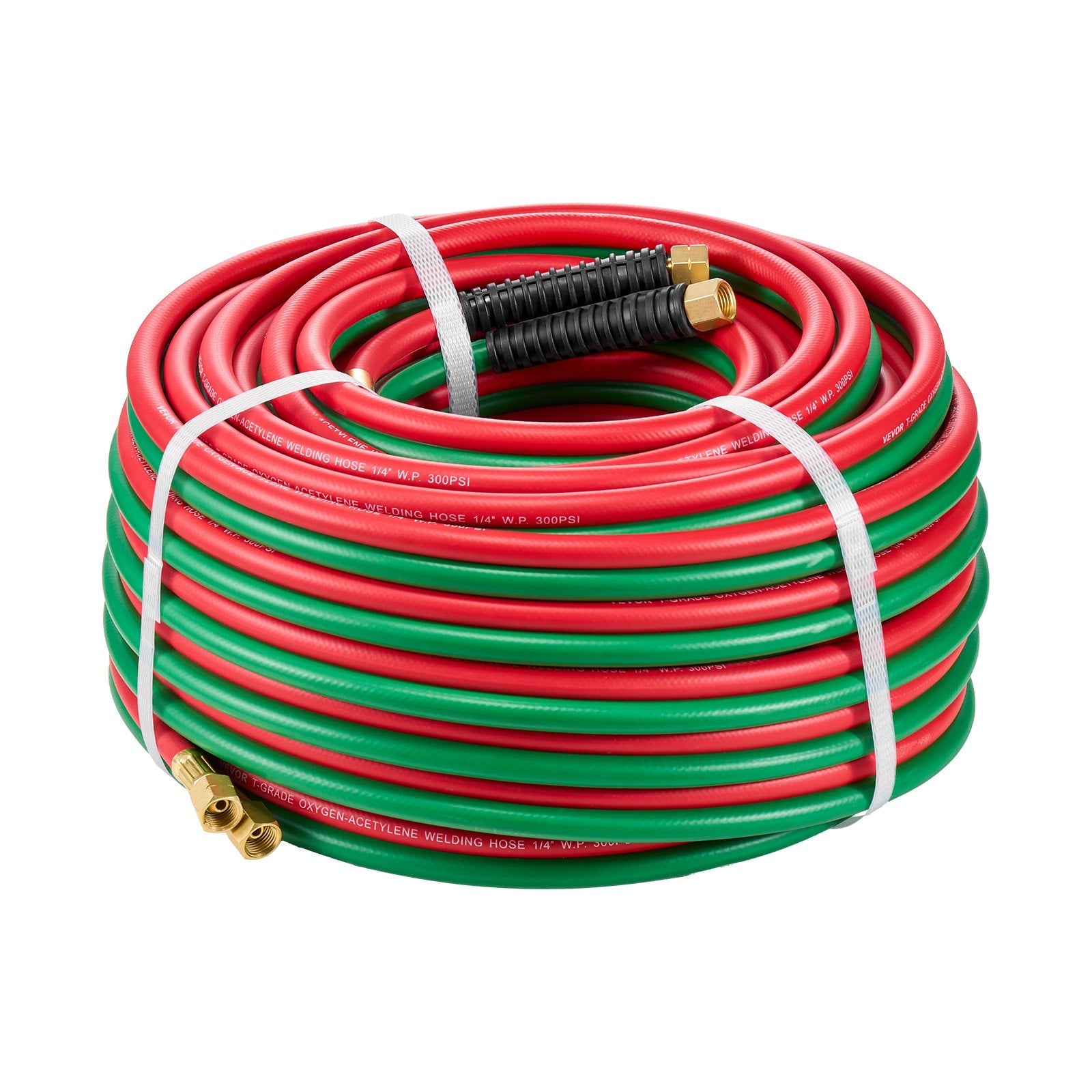 VEVOR Oxygen Acetylene Hose 1/4-Inch x 100FT Oxy Acetylene Hose 300PSI T Grade 