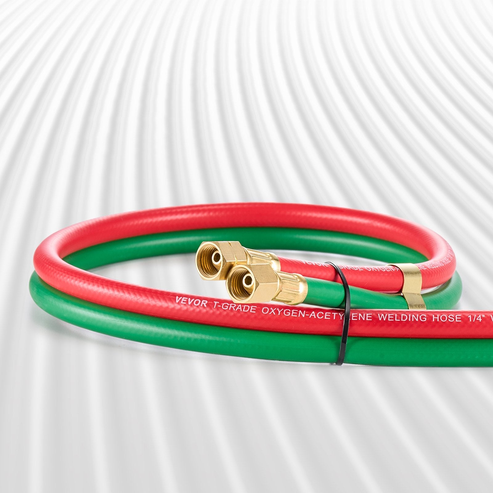 VEVOR Oxygen Acetylene Hose 1/4-Inch x 15FT Oxy Acetylene Hose 300PSI T Grade 