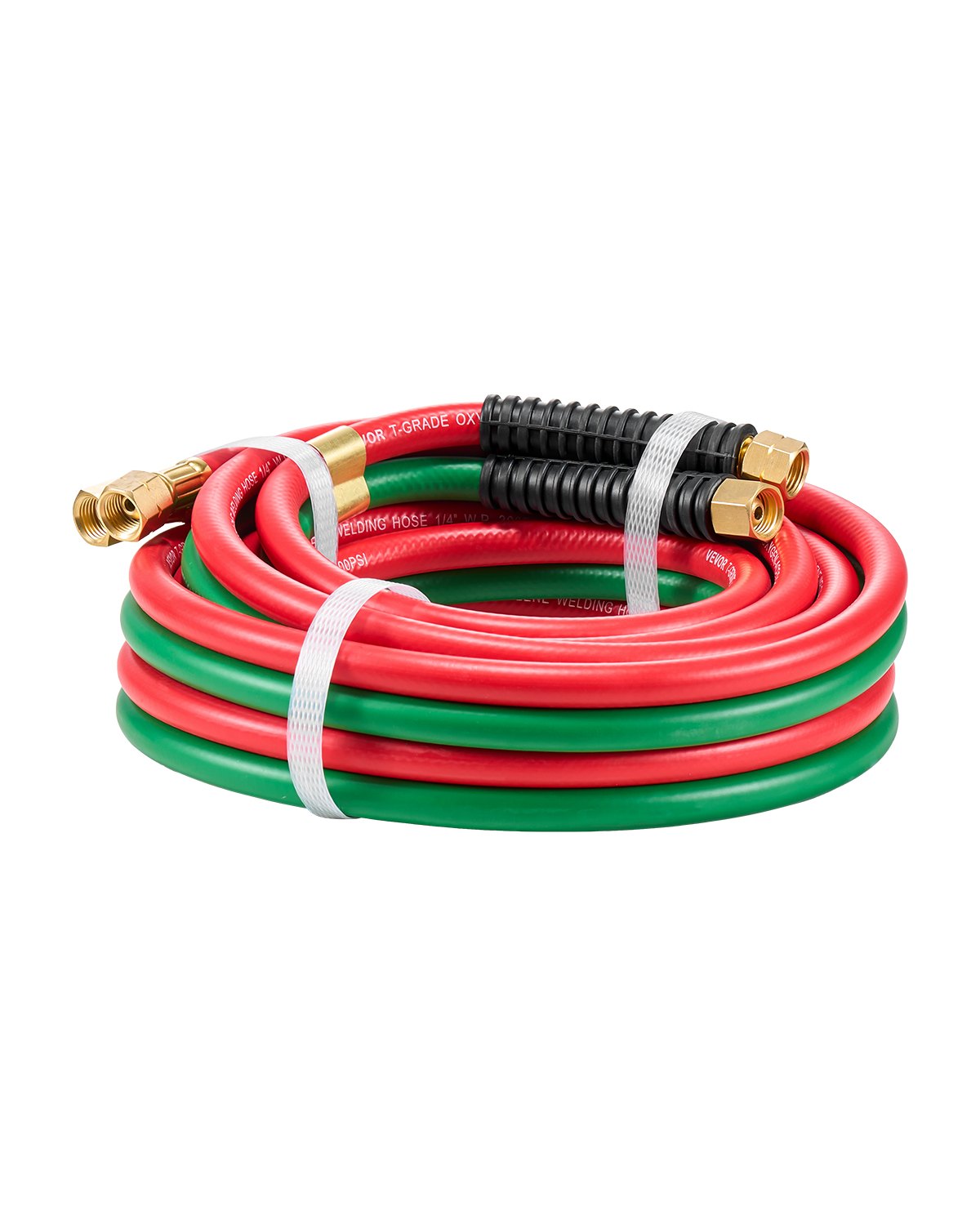 VEVOR Oxygen Acetylene Hose 1/4-Inch x 15FT Oxy Acetylene Hose 300PSI T Grade 