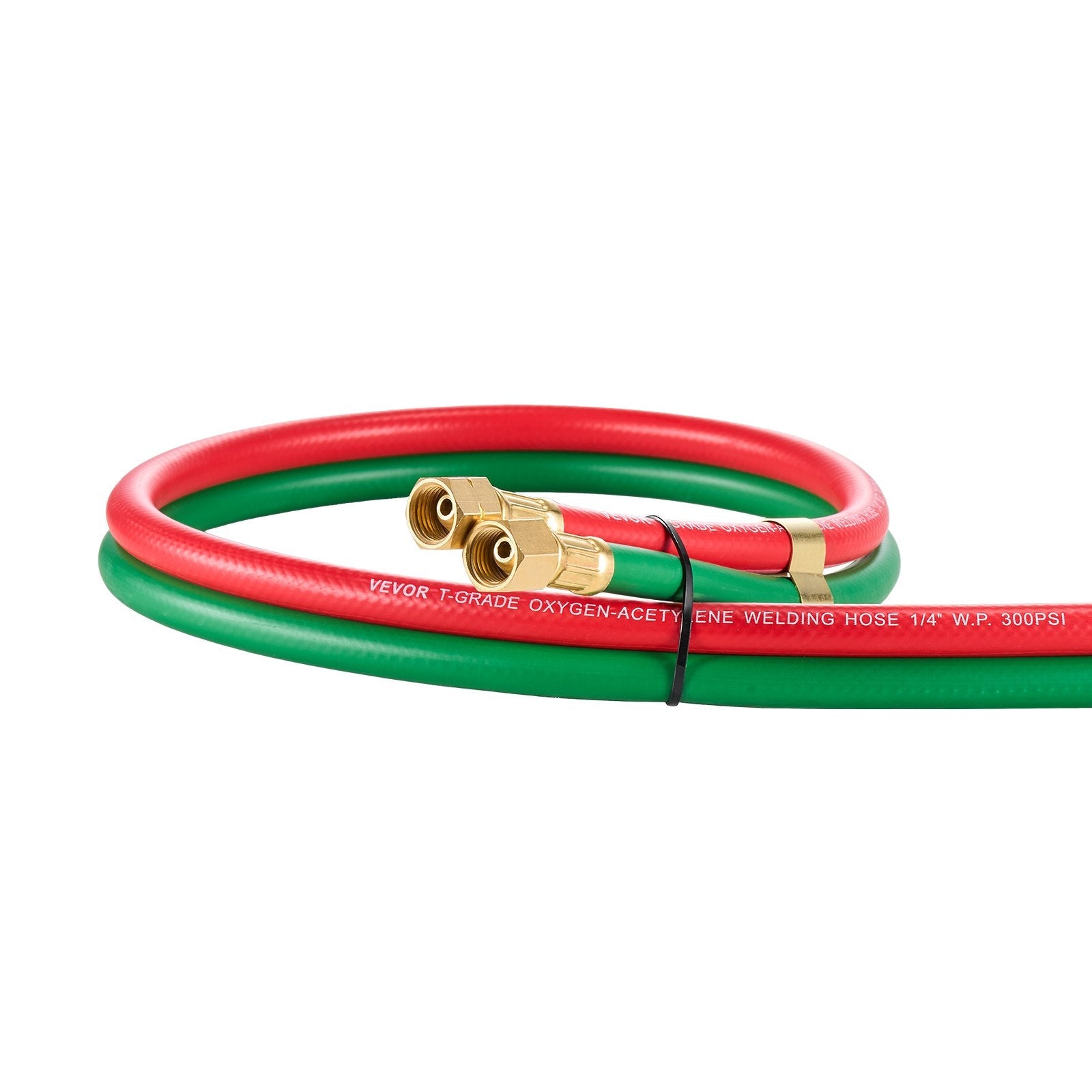 VEVOR Oxygen Acetylene Hose 1/4-Inch x 15FT Oxy Acetylene Hose 300PSI T Grade 