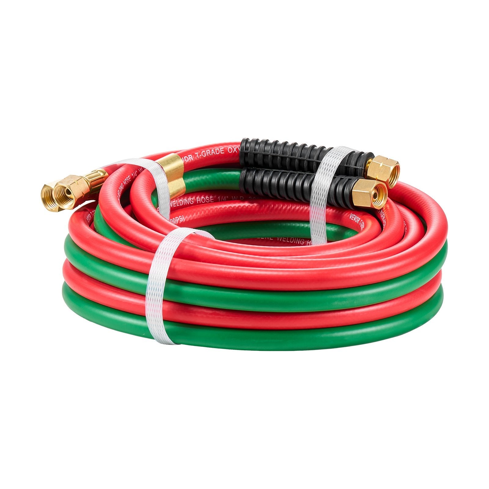VEVOR Oxygen Acetylene Hose 1/4-Inch x 15FT Oxy Acetylene Hose 300PSI T Grade 