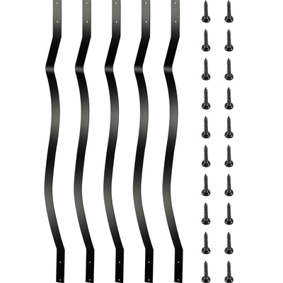 VEVOR Deck Balusters, 26 Pack Metal Deck Spindles, 32.25\"x1\" Staircase Baluster with Screws, Iron Deck Railing for Wood and Composite Deck, Stylish Baluster for Outdoor Stair Deck Porch 