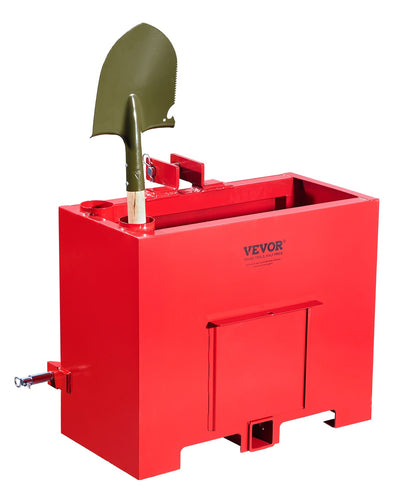 VEVOR Ballast Box 3 Point Category 1 Tractor Quick Tach Hitch Counterweight Red 