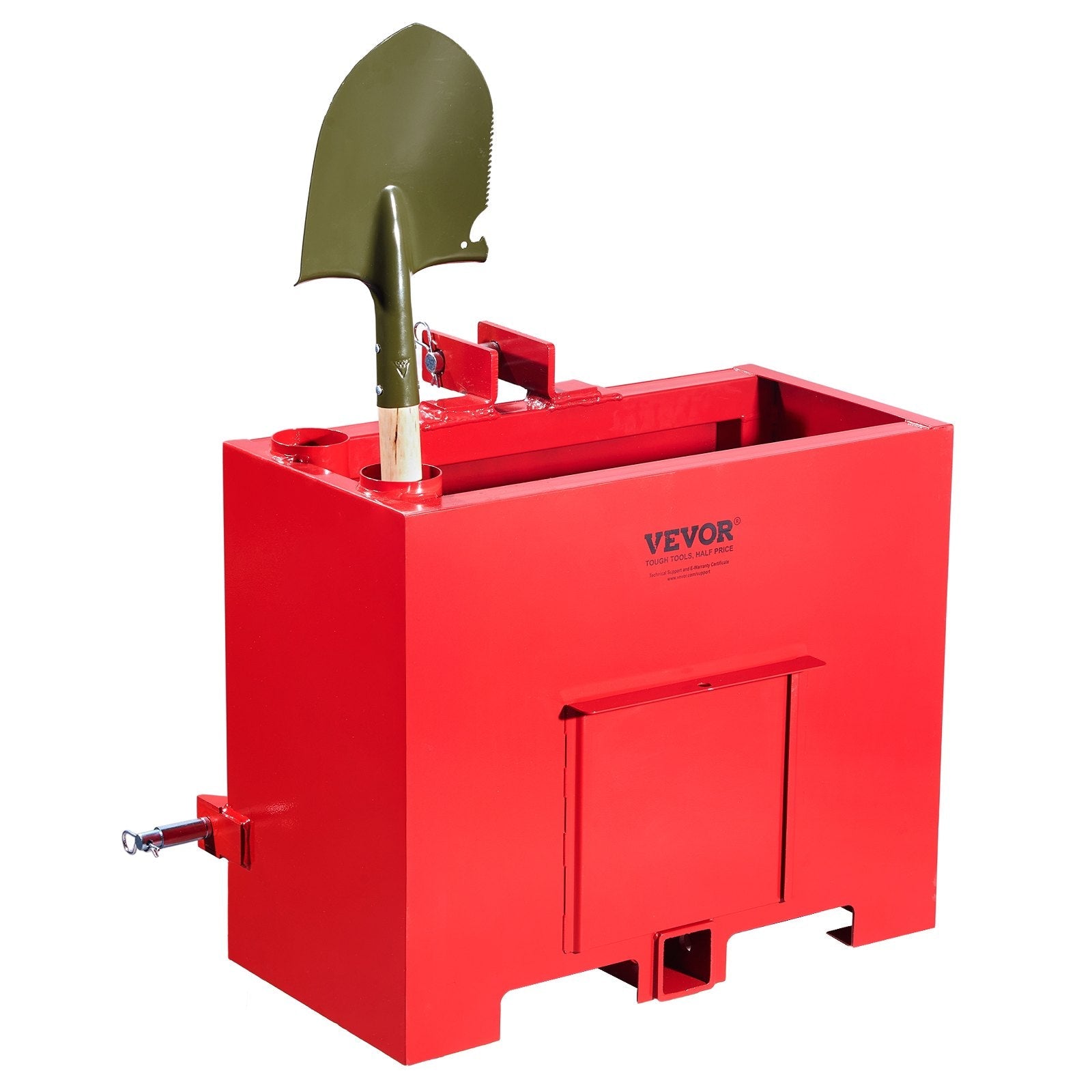 VEVOR Ballast Box 3 Point Category 1 Tractor Quick Tach Hitch Counterweight Red 