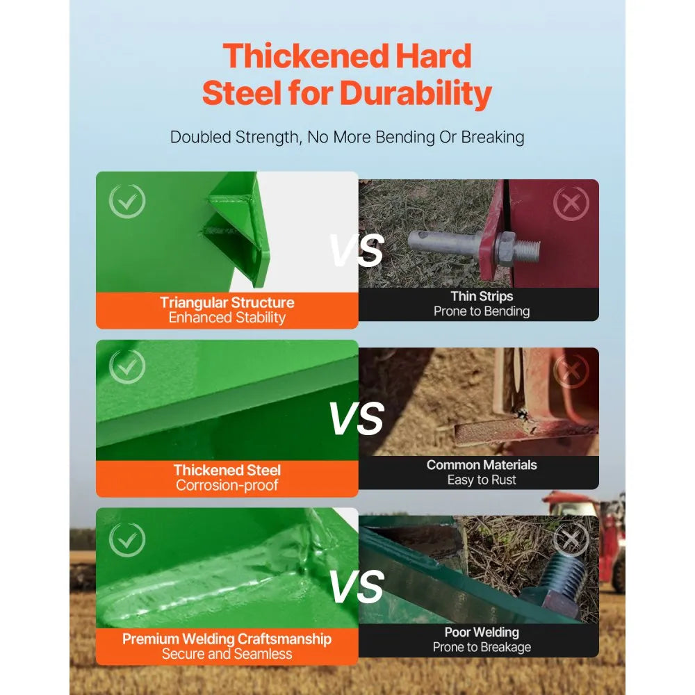 Vevor Tractor Ballast Box – 800 lb Capacity | Category 1 | Sliding Door | Heavy-Duty Steel