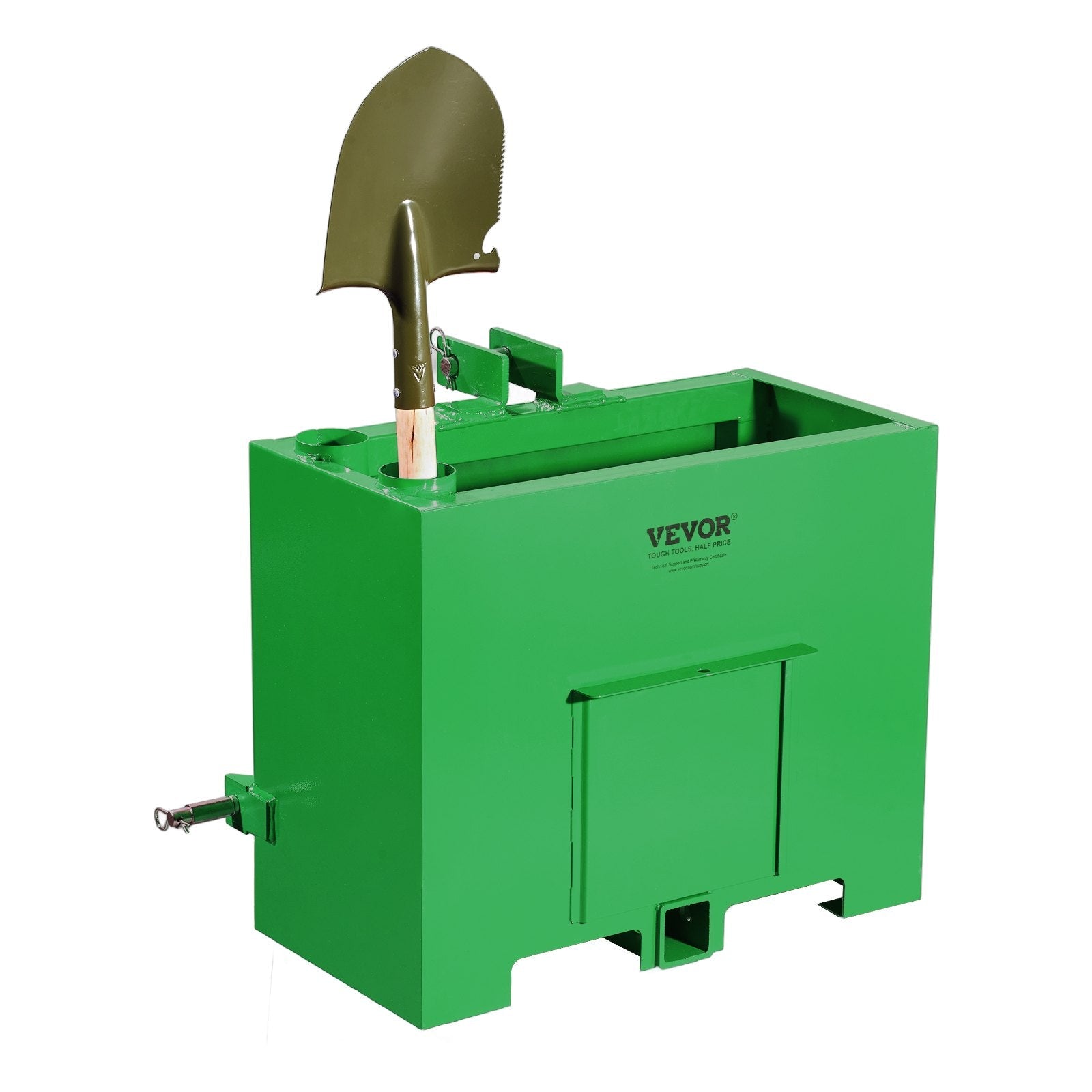 VEVOR Ballast Box 3 Point Category 1 Tractor Easy Tach Hitch Counterweight Green 