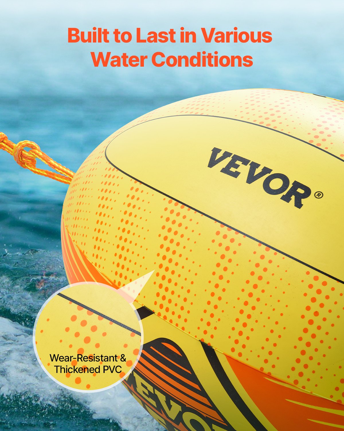 VEVOR Booster Ball Inflatable PVC Booster Balls for Boating and Water Sports 