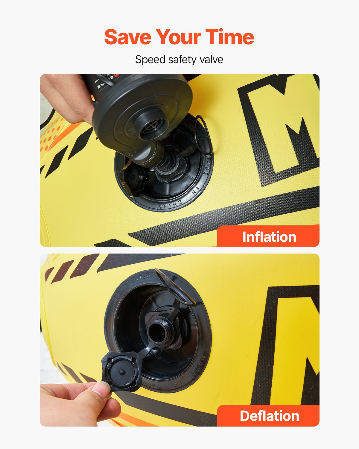 VEVOR Booster Ball Inflatable PVC Booster Balls for Boating and Water Sports 