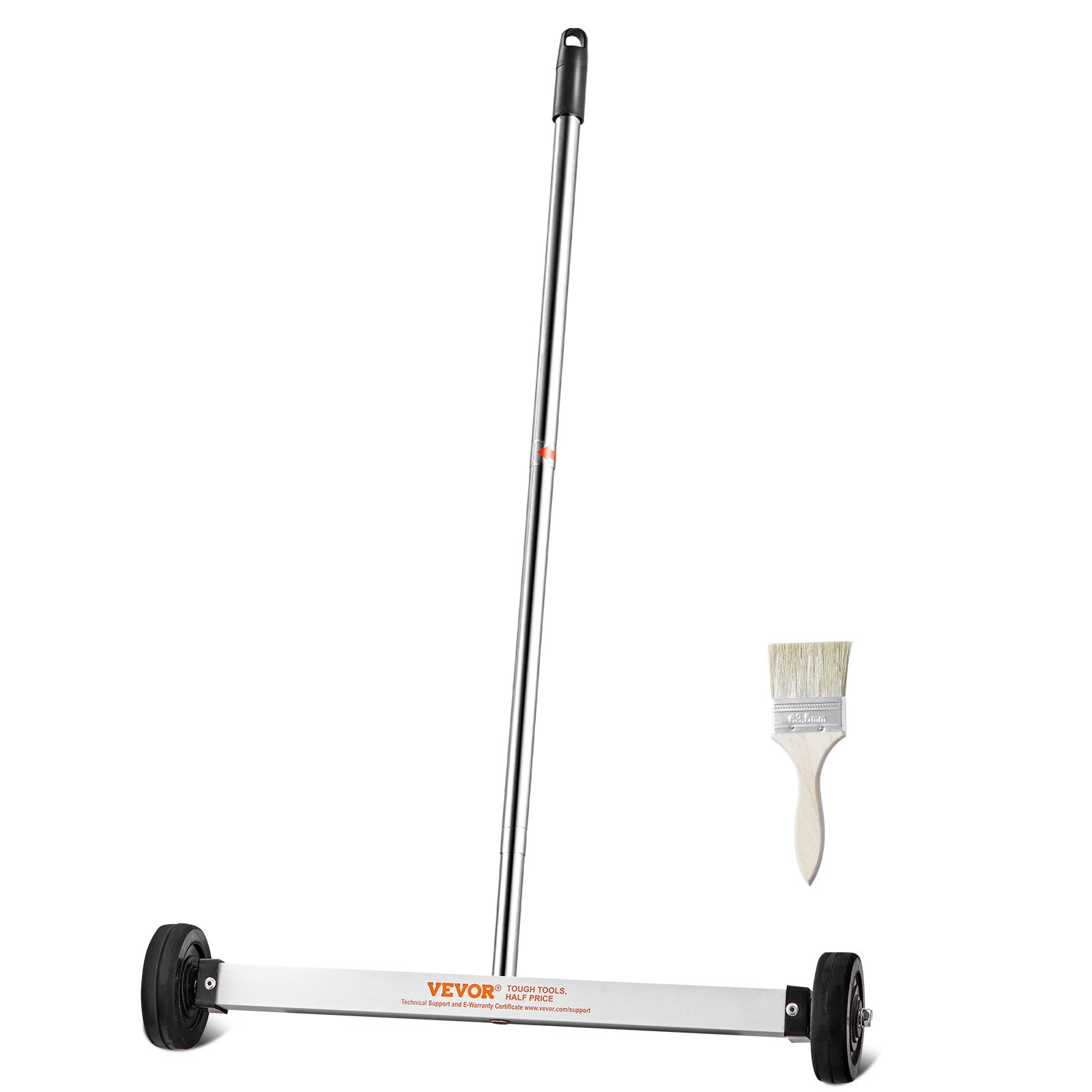 VEVOR Magnetic Sweeper with Wheels 17inch Mini 10 lbs Capacity Adjustable Handle 