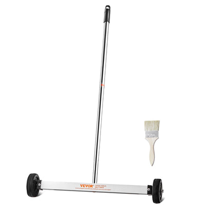 VEVOR Magnetic Sweeper with Wheels 17inch Mini 10 lbs Capacity Adjustable Handle 