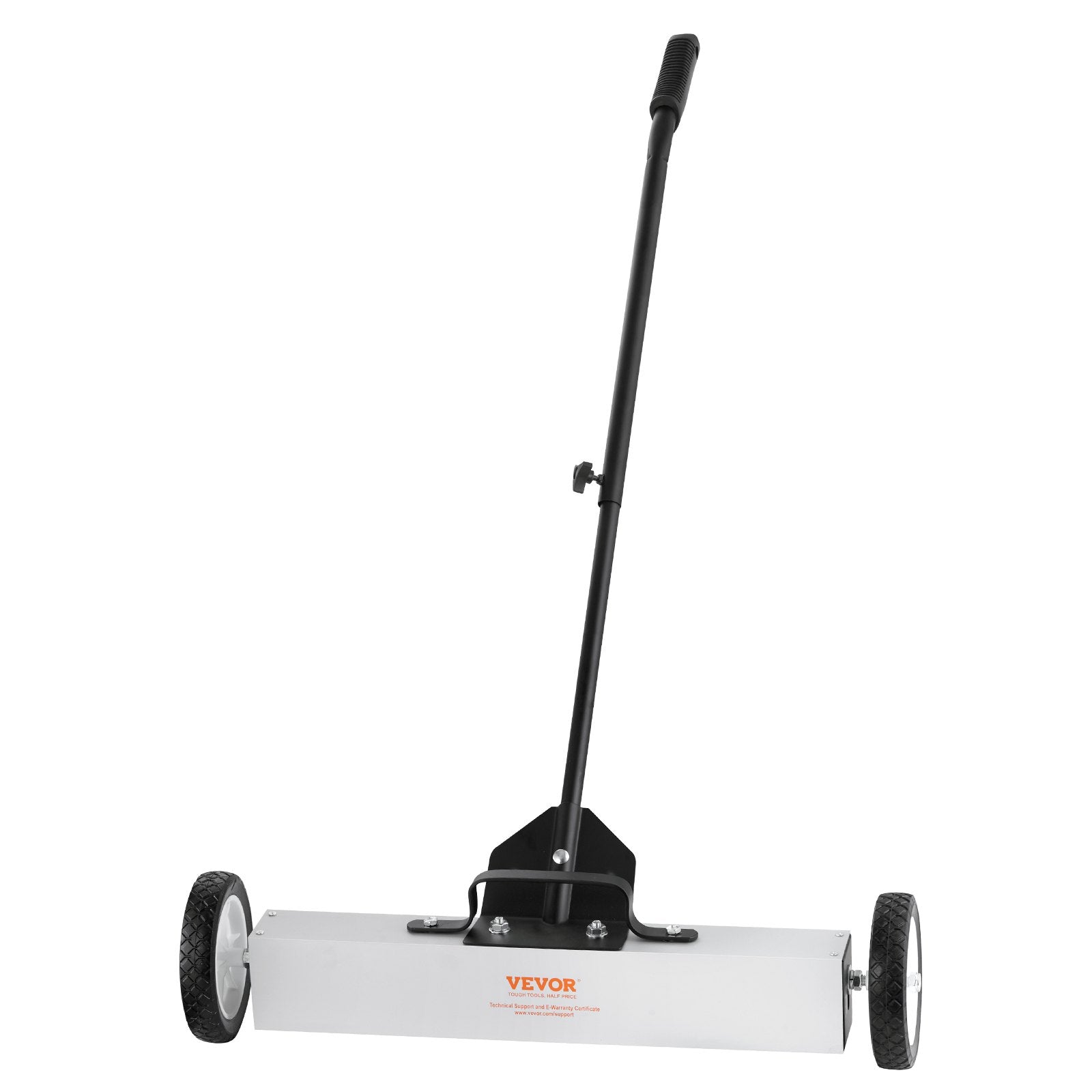 VEVOR 50Lbs Rolling Magnetic Sweeper with Wheels, Push-Type Magnetic Pick Up Sweeper, 24-inch Large Magnet Pickup Lawn Sweeper with Telescoping Handle, Easy Cleanup of Workshop Garage Yard 